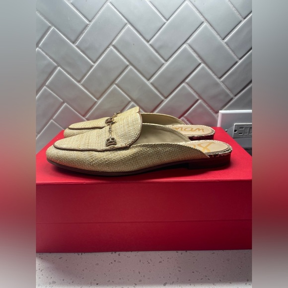 Sam Edelman Natural Raffia Woven Mule Loafers Size 8.5 - Picture 4 of 9